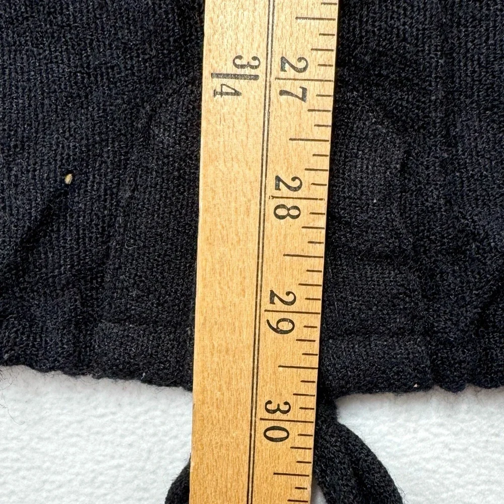 Andes Artesanias Vintage Wool Cotton Patchwork Henley Pullover‎ Sweater Black L - Picture 9 of 10